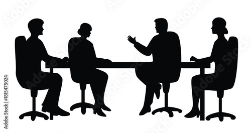 business meeting silhouette design teamwork discussion 