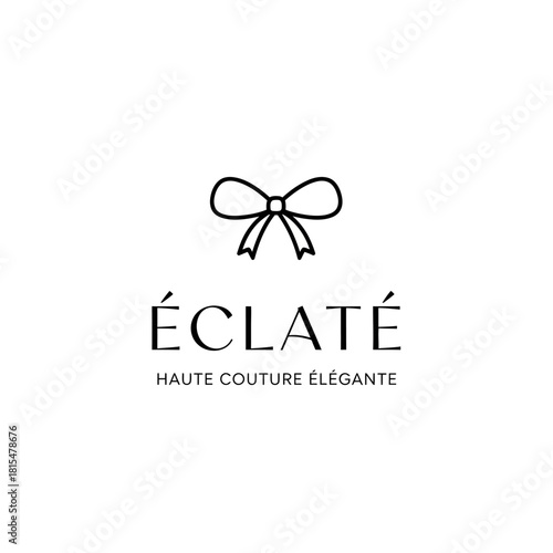 Eclate Haute Couture Elegante logo with a delicate bow design.