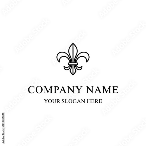 Elegant Fleur de Lis Logo Design for Company Branding and Identity.