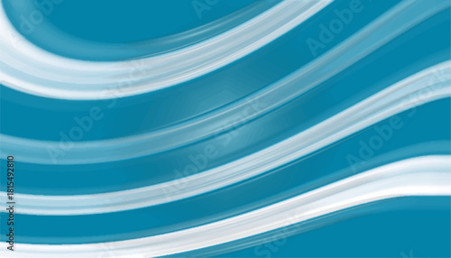 Blue and White Fluid Wave Background Design