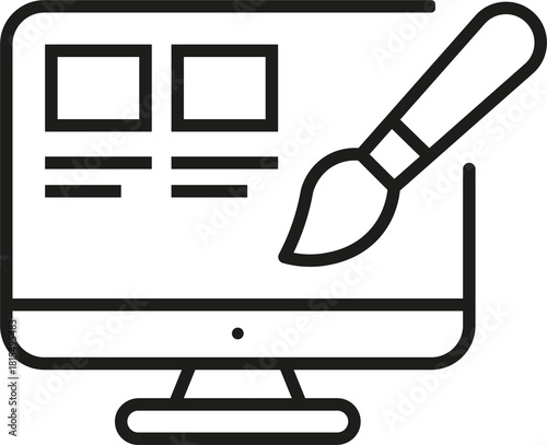 Web Design Vector Outline Icon Design illustration