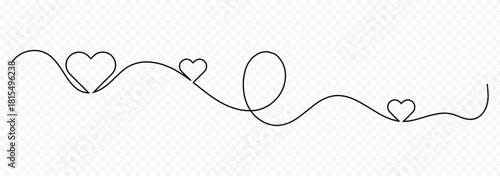 one line art sketch heart. Symbol love. Heart in one line art style. Drawing of a love symbol with editable black stroke. Romantic travel, heart dashed line trace and plane routes. Wedding Day Border 