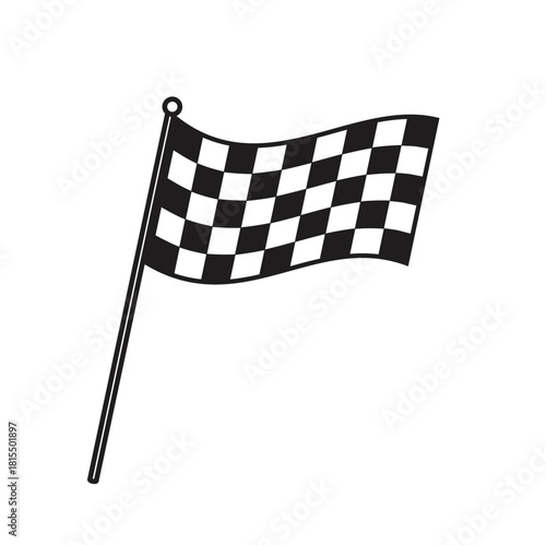 illustration of winner flag, vector art.
