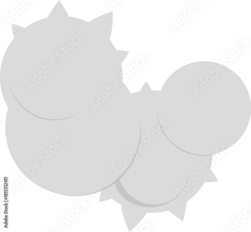 만화 효과용 불규칙한 말풍선 프레임