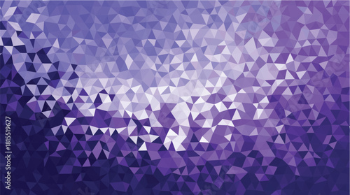 Abstract Purple Low Poly Background - Geometric Crystal Texture