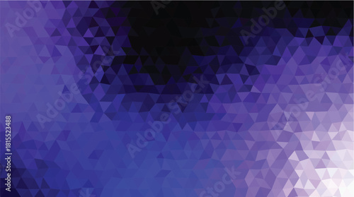 Abstract Deep Purple and White Gradient Low-Poly Geometric Background