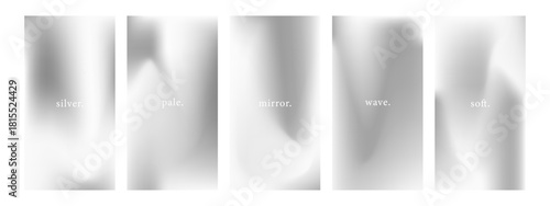 Dark metallic mobile bg. Silver foil gradient on black with subtle chrome texture. Vector illustration.