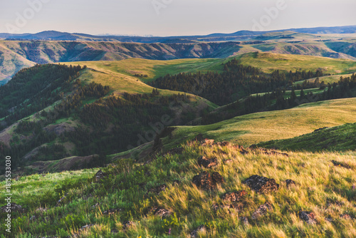 Green Canyon Country At Sunset