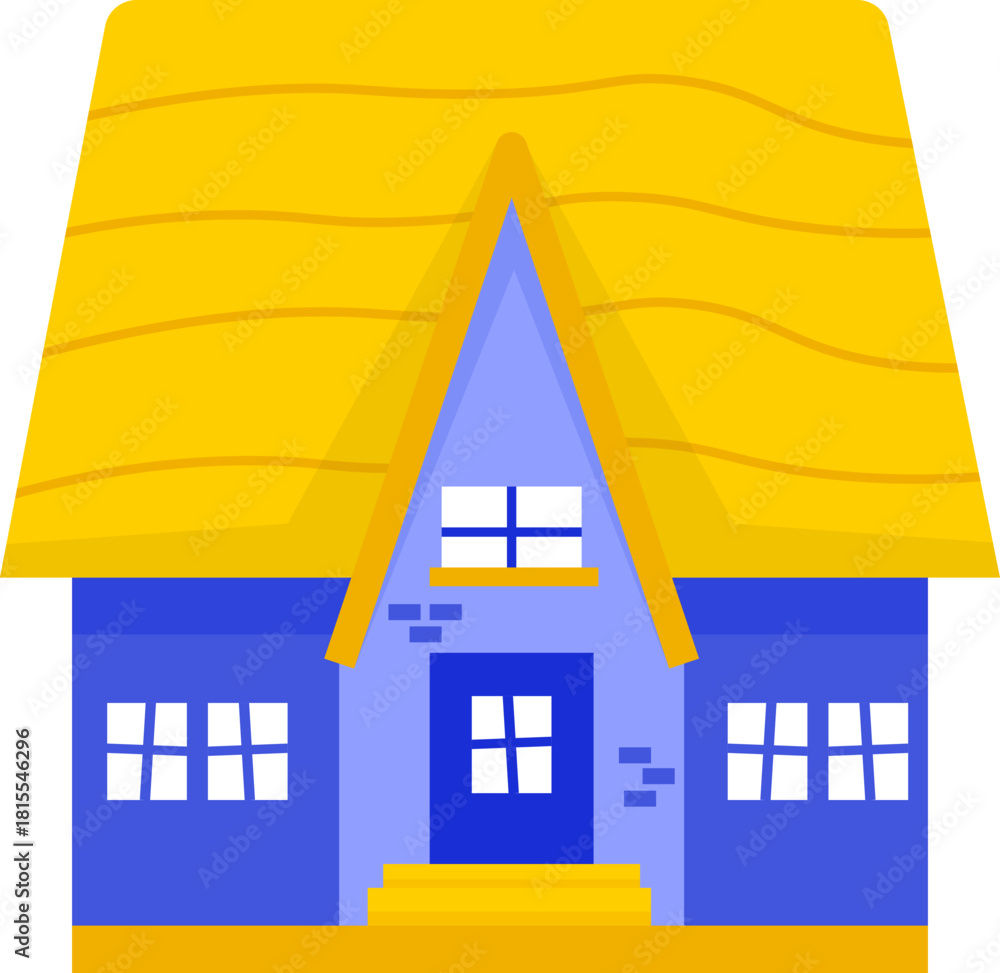 Naklejka premium Colorful Vector Set of Flat Residential House Icons and Apartment Buildings for Real Estate and Neighborhood Architecture Design