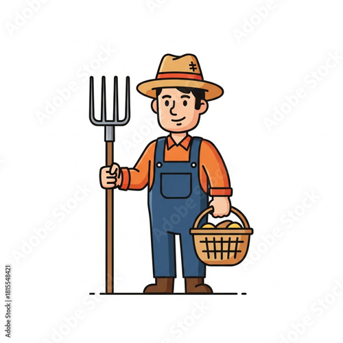Farmer Character – Agriculture Worker Vector