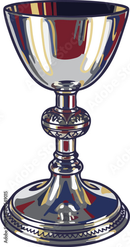 Old Chalice glass vector illustration