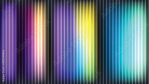 Digital Abstract Blue Glass Layers with Neon Glow and Motion