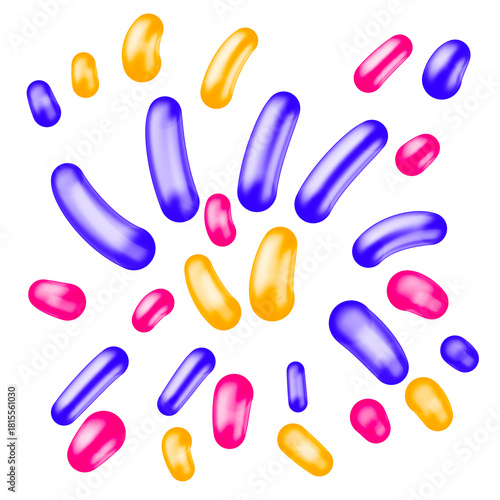 abstract colorful elements transparent png