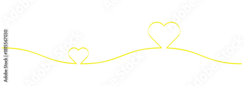 heart shape formed by a single flowing line.  3D Vector Colorful Lines Graphic Design. Red heart. continuous one line drawing. Double heart wavy line. Love relationship concept. Vector hand drawn eps