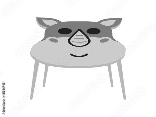 Animal Shape Table Clip Art
