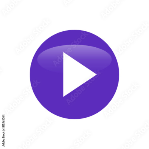 Free Download Play Button Icon with Glossy Purple Circle - GFXLoad