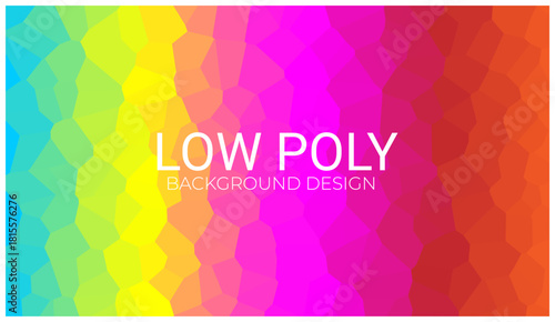 Multicolor low poly background. Abstract geometric polygon background wallpaper. Vector illustration.
