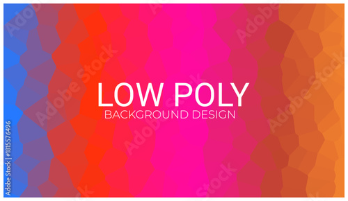 Multicolor low poly background. Abstract geometric polygon background wallpaper. Vector illustration.