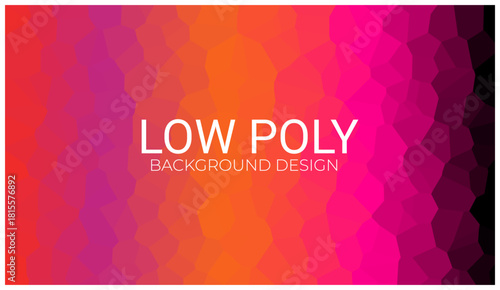Multicolor low poly background. Abstract geometric polygon background wallpaper. Vector illustration.