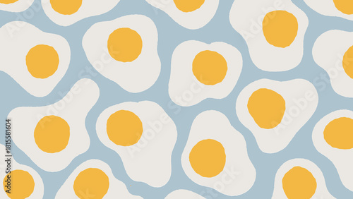 Playful Fried Egg Pattern Background