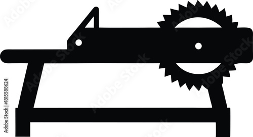 Table Saw Silhouette – Woodworking Machine Vector Icon