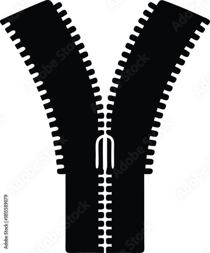 Zipper Silhouette – Fashion Accessory Vector Design