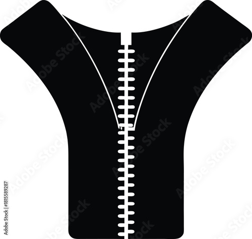 Zipper Silhouette – Fashion Accessory Vector Design