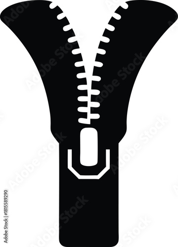 Zipper Silhouette – Fashion Accessory Vector Design