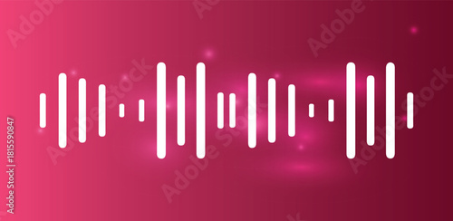 Abstract sound wave background for voice assistant, audio message or podcast recording