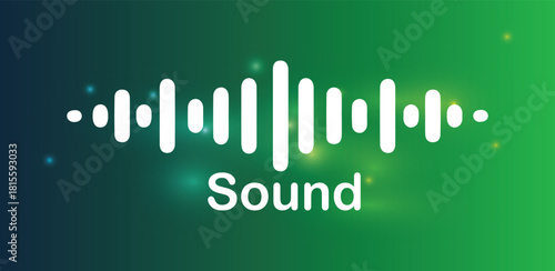Sound wave audio equalizer background digital pulse vertical lines for media player concept