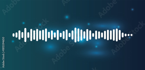 Sound wave audio equalizer background digital pulse vertical lines for media player concept