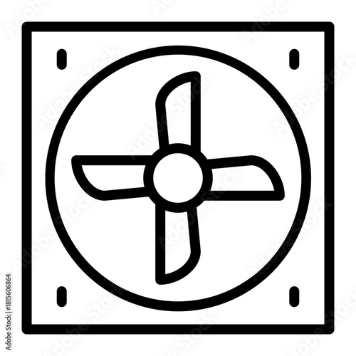 Cooling Fan Filled Icon Design