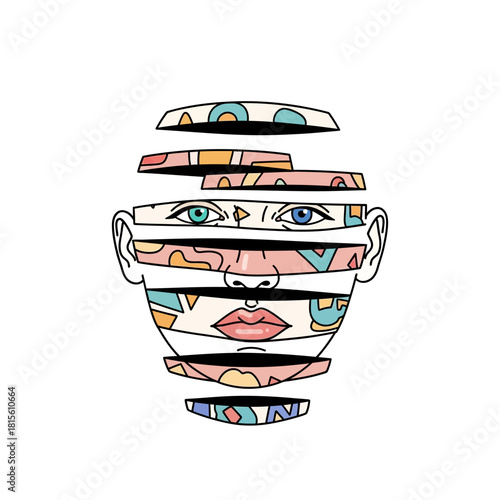 Fragmented Identity: A Disassembled Portrait Exploring Individuality and Perception Through