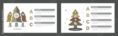 Creative Tree Infographic for Business Presentations with Data Points and Process Flow Visualization