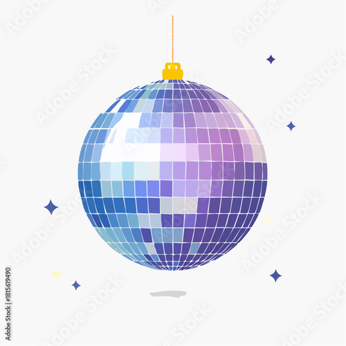 Disco Ball Illustration, Party Decoration, Shining Mirror Ball