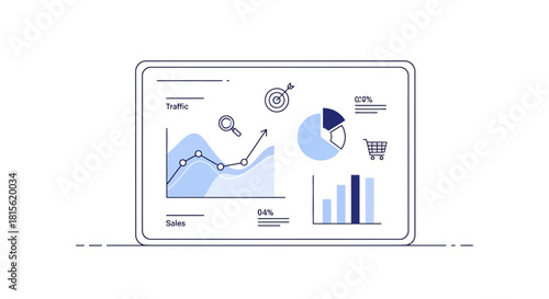 Digital Marketing Analytics Dashboard with Sales and Traffic Data