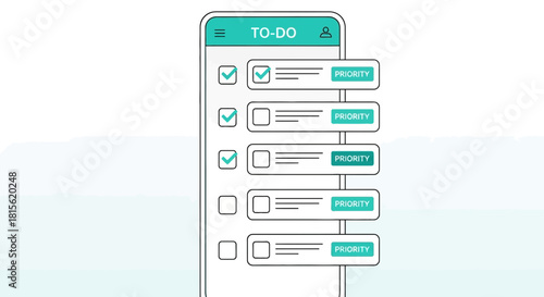 To-Do List on Mobile Phone Prioritizing Tasks and Managing Activities for Efficiency and Productivity