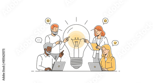 Teamwork and innovation A collaborative effort for sparking new ideas and success