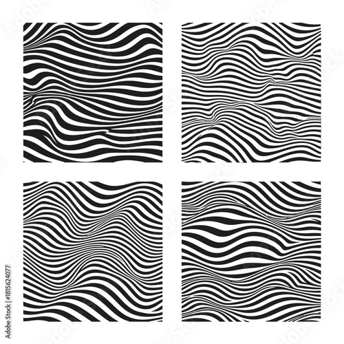 Abstract flowing patterns in monochrome composition create a visual interest backdrop element