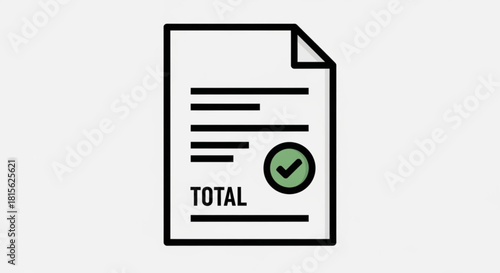 Approved total report for accounting, finances and business, ensures accuracy and compliance, representing financial success and operational efficiency