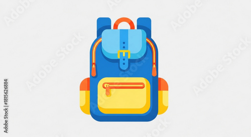 Stylish blue backpack with vibrant yellow accents perfect for school, travel, or everyday adventures offering organization and a touch of modern flair for any journey