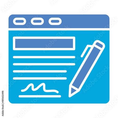 Electronic signature Icon