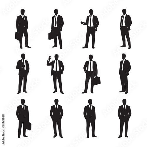 Businessman icon vector Silhouette 