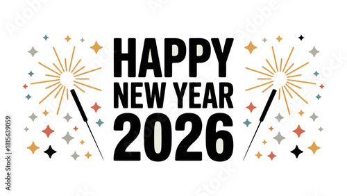 New Year Celebration 2026: Sparklers and festive decorations celebrate the arrival of the New Year, creating a sense of joy and anticipation.