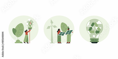 Sustainable energy solutions solar wind recycling and green ideas