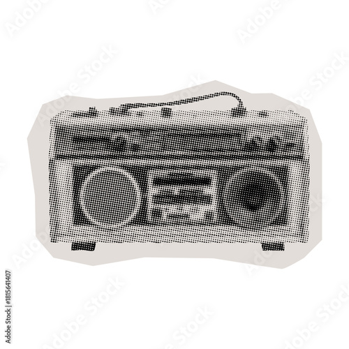old radio boombox cassette radio recorder