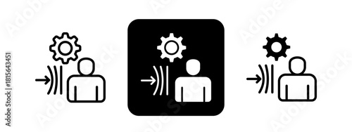 Resilience Solid color and black line drawing vector illustration set