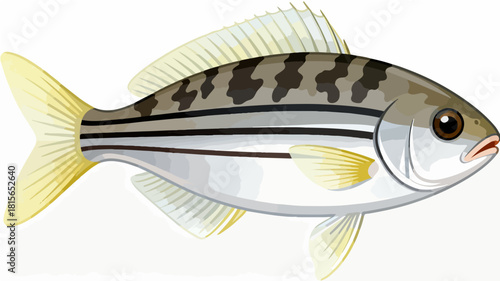 Fish illustration vector diagram