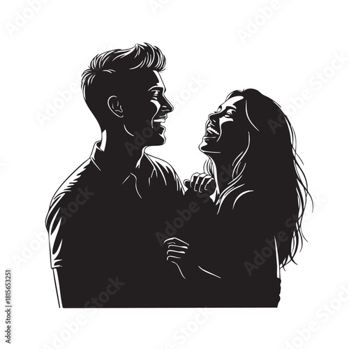 a_couple_silhouetted_against_each_other_couple_traced