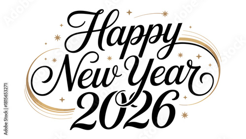 Happy New Year 2026: Celebrate new beginnings and the promise of a fresh start with this festive design, perfect for spreading cheer and anticipation.